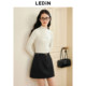 Lecho Korean college style skirt winter new A-line short skirt Gray basic gray skirt