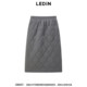 Lecho gourd quilted straight long skirt for winter new style skirt C2GFE4512
