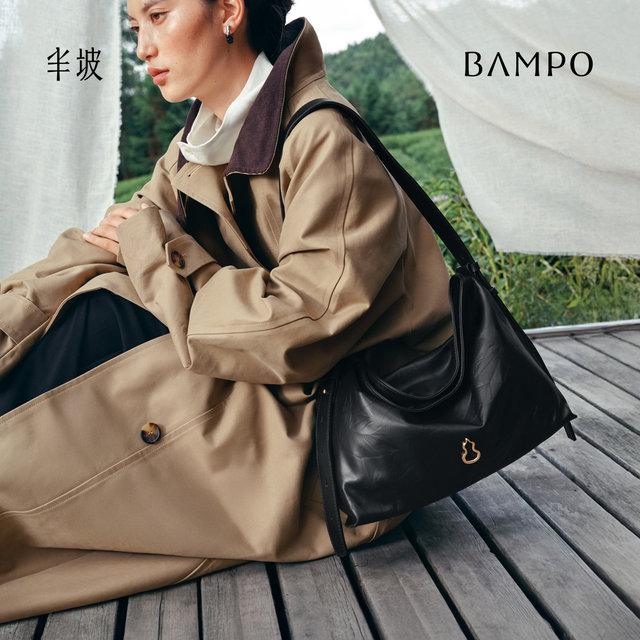 BAMPO Banpo Mianmian Bag Medium Top Layer Cowhide Tote Bag Commuter ...