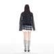 JAC FLEURANT 24 Autumn and Winter Women's Irregular Plaid Spliced ​​Pleated Short Skirt Yintai Department Store 301403