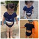 Yimei Family Infant Boy, Baby and Female Baby Swimsuit Shark Cartoon Triangle Swimming Swimming Swimming Swimsuit Children's Swimsuit
