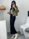Women's 2025 Spring and Autumn Korean high-waisted slim hip skirt with a slit step back half-length skirt
