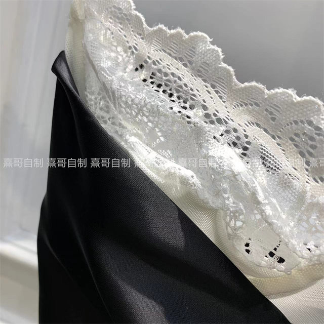 Pure retro sweet spicy breeze stitching satin sling vest female net red hot girl sexy inner and outer dress