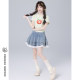 Salted fish wardrobe Lace denim skirt Women's summer sweet and cute cake skirt A-line short skirt Small skirt