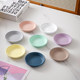 Ceramic flower pot base round water connection tray thickened deep moving base colorful decorative green plant pot pad table flower holder