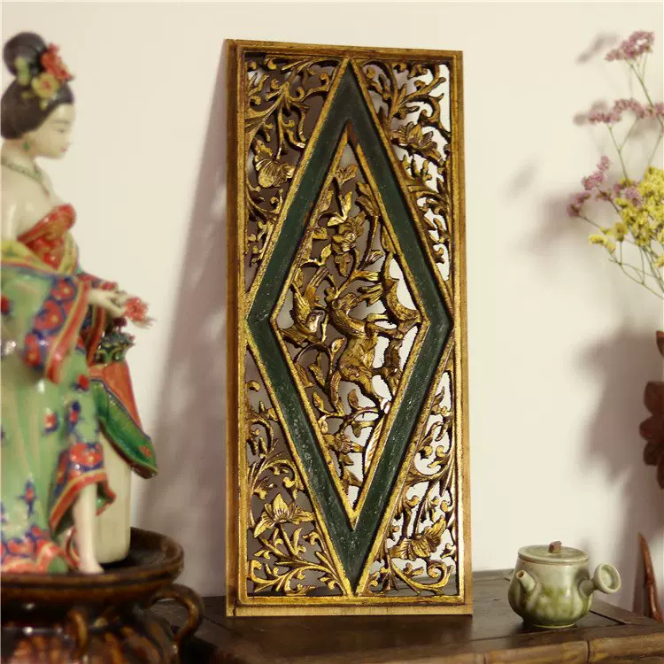 金漆木雕花板 新人首单立减十元 21年11月 淘宝海外