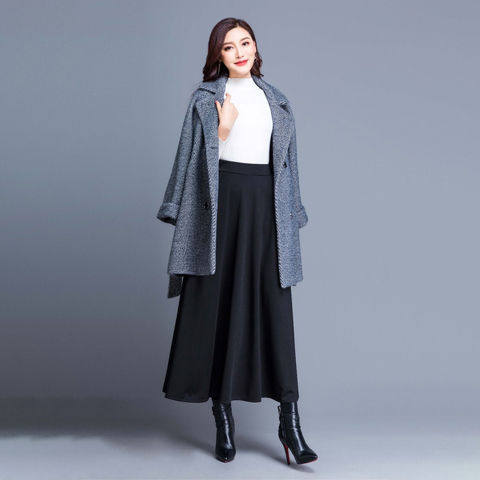 Summer new half -body long skirt high -waisted high -waisted skirt feminine large size skirt A -line skirt
