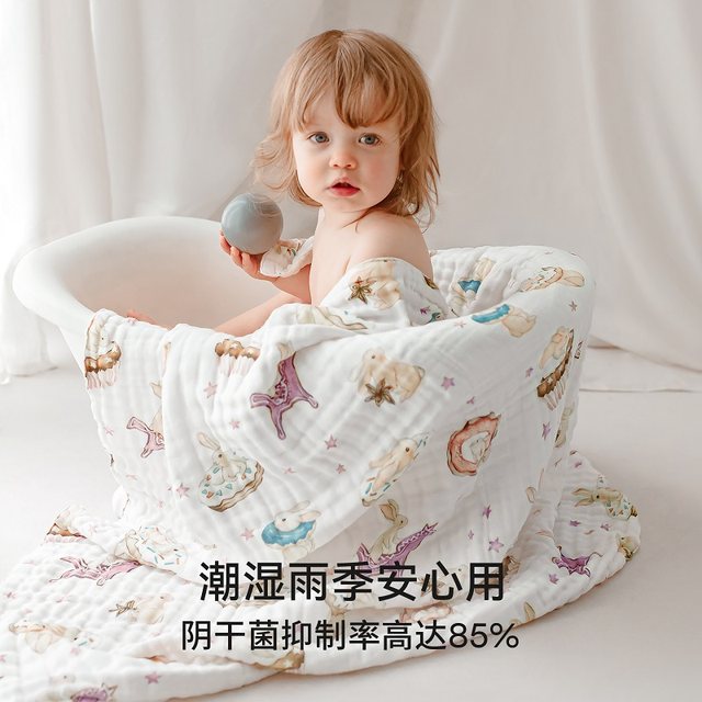 New 10AA Manxi Baby Gauze Bath towel Pure Cotton Bath towel Super soft speed sucking bath quilt wrapping towel Autumn