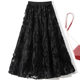 Nangsean skirt 24 autumn and winter loose waist tight waist layer of veil skirt over knee long skirt sweet puffy A -line skirt female
