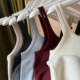 
Short wool double spaghetti straps autumn and winter camisole women's inner and outer wear beautiful back bottoming shirt top solid color