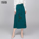 Autumn new skirt comfortable versatile classic mid -length, thin waist seal high -waist A -line, temperament half skirt