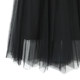 Vankai Half skirt 2024 Winter elegant temperament mesh pleated double -layer loose waist skirt autumn and winter French skirt