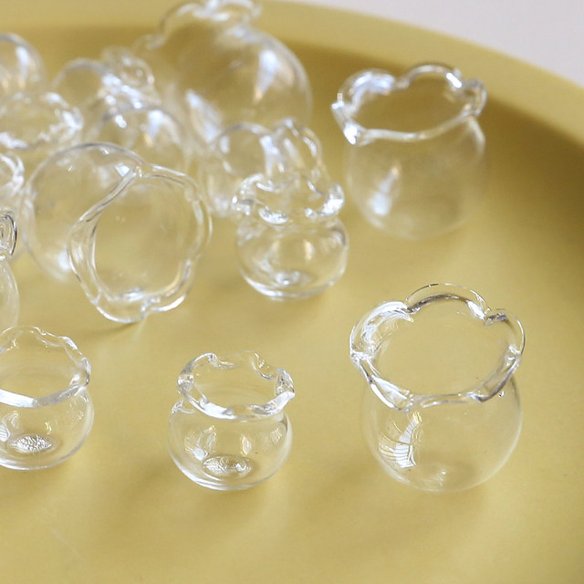 Simulated transparent glass goldfish tank, fun vase, small ornaments, diy handmade jewelry, creative decoration accessories