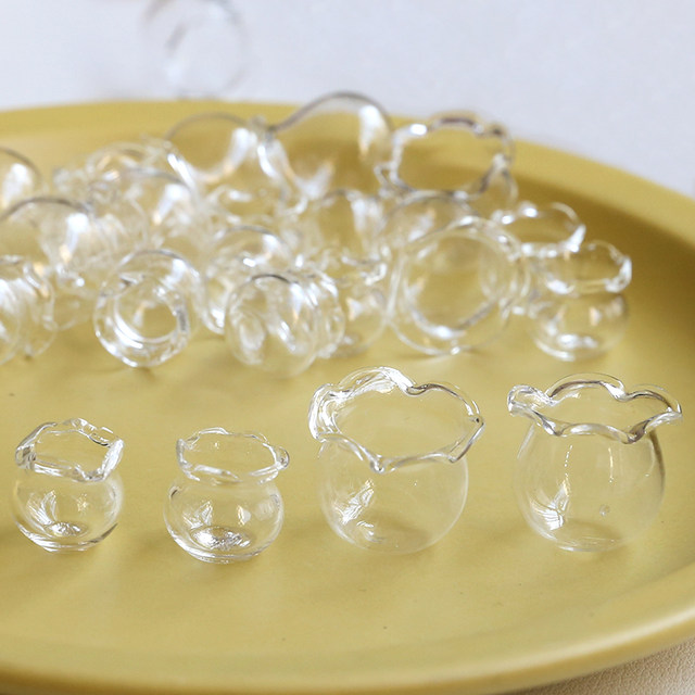 Simulated transparent glass goldfish tank, fun vase, small ornaments, diy handmade jewelry, creative decoration accessories