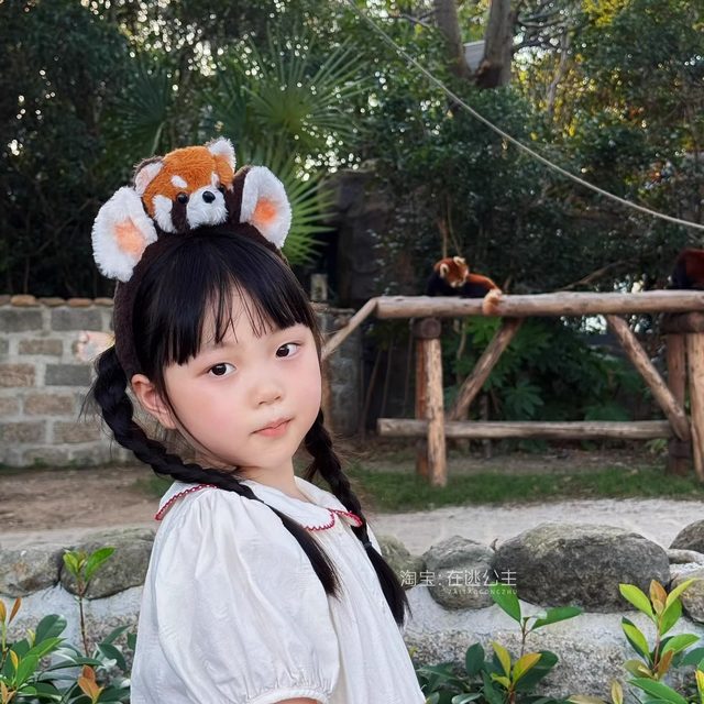 Cute cartoon stuffed animal headband pony cat headband rabbit monkey lion tiger headdress funny hair card