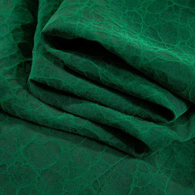 Rare limited silk green crack fragrant cloud yarn retro literary elastic waist straight slit one-step skirt
