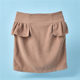 104 Pure color ruffled skirt 71289 High -waisted slimming after the zipper spring and autumn temperament versatile hip skirt
