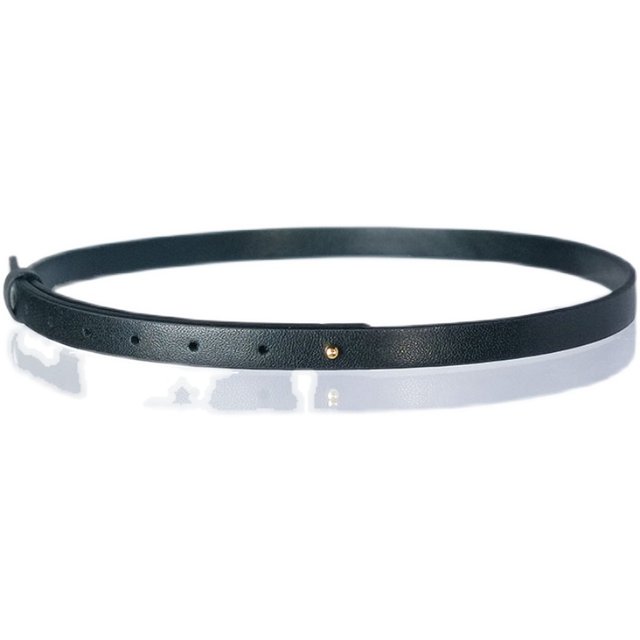 Black leather neck strap choker necklace rope leather neck chain handmade genuine cowhide collar short clavicle chain pierced with hard gold