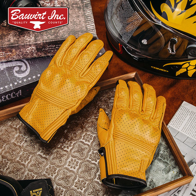 BVT motorcycle gloves four seasons touch screen locomotive anti -drop riding men and women breathable comfortable retro Harley gloves
