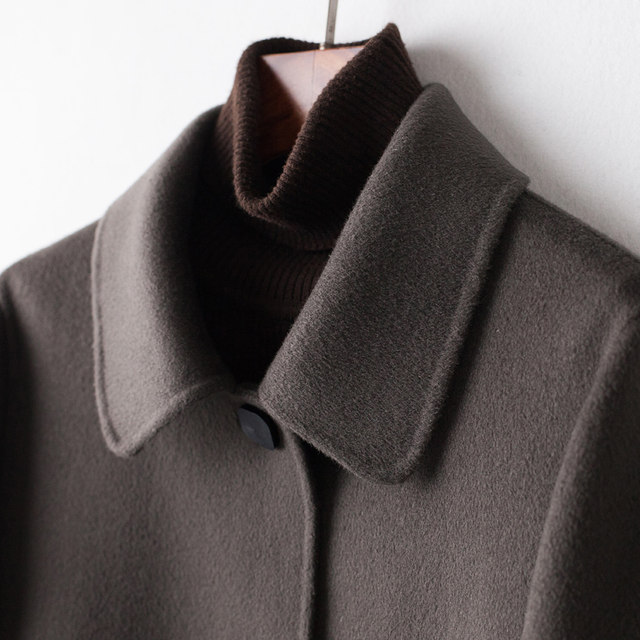 Fashionable mother autumn clothing middle-aged and elderly women's woolen jacket mid-length noble large-size autumn and winter double-sided cashmere coat