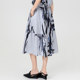 Ao Silk Printed Skirt for Women 2025 Summer New High Waist Slim Mid-Length A-line Skirt All-match Casual Skirt