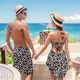 
Couple Men's Beach Pants Union Jack Underwire One-piece Skirt Swimsuit Split Conservative Large Size Spa Swimsuit
