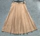 British single spring and summer new suede pleated side invisible zipper vertical elegant casual skirt mid-length women
