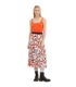 American single autumn and winter new product pleated elastic waist print flowing draped elegant commuter casual skirt for women