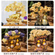 Natural citrine wealth tree ornaments flowing water and raw stone rock money lottery opening gift living room decoration wine cabinet light luxury