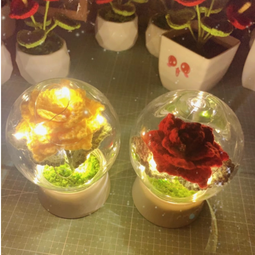 Night lights children's DIY creative transparent crystal ball plastic internet celebrity lampshade handmade couple ornaments decoration Christmas
