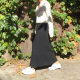 2024 autumn and winter new knitted skirt for women retro style sexy slit hip skirt high waist slim pencil skirt