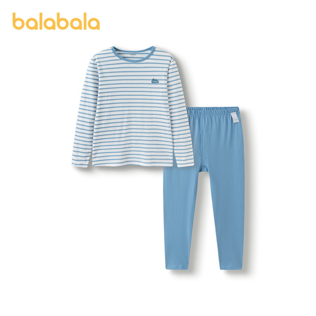 Balabala children's underwear set Spring and Autumn New Boys Autumn Clothes and Autumn Pants Little Girls Bottom Pajamas Pure Cotton
