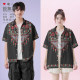 National trend and ethnic style ancient Miao traditional totem embroidered short-sleeved shirt men's and women's clothing 0017 design without boundaries