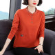 Pure cotton long-sleeved T-shirt 2025 spring suit new women's spring and autumn top middle-aged mother's shirt wearing loose base shirt