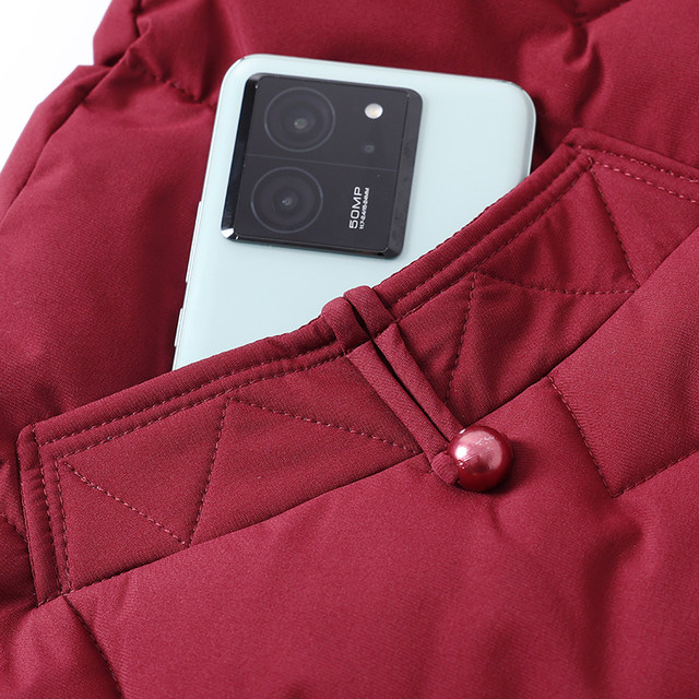 Grandma's winter cotton jacket new style mother warm plus velvet cotton jacket for elderly embroidered jacket for old ladies thickened cotton jacket