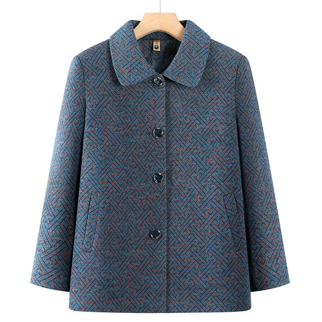 Elderly spring and autumn coats, grandma's long-sleeved new style, old lady's lapel mother's wear, 607, 80-year-old mother-in-law tops