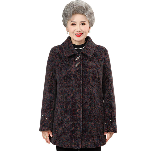 Grandma's winter jacket Middle -aged and elderly people imitate the mink velvet coat female mother in autumn and winter thickened hair old man clothes wife