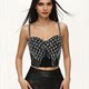 Rhinestone chain tassel outer wear fishbone bra vest suspender tube top short top sexy hot girl European and American design