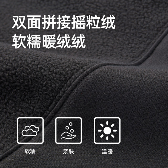 Camel men's clothing 2025 new autumn and winter double-sided fleece anti-static stand collar thickened warm jacket short jacket for men
