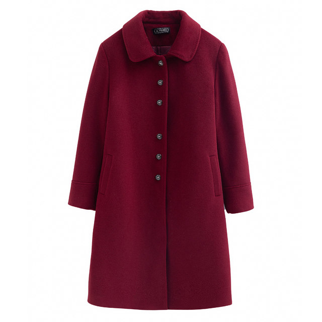 Double-sided cashmere coat for women, mid-length, slim, autumn and winter new Korean style mother's wear, cotton, thickening and extra size