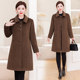 Double-sided cashmere coat for women, mid-length, slim, autumn and winter new Korean style mother's wear, cotton, thickening and extra size
