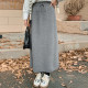 Large size women's casual and versatile skirt women's straight skirt 2024 winter fat mm loose hip-covering knitted skirt skirt

