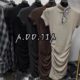 ADD Korean version early autumn new pure slim half high neck pleated design short-sleeved dress hot girl short skirt women