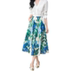 2506312-High-end French commuting printed tinsel-meat vacation style skirt with large swaying women's summer long skirt with southern oil