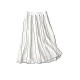 2025 spring striped white mid-length skirt umbrella skirt high waist zipper skirt slim beauty skirt A-line skirt versatile skirt