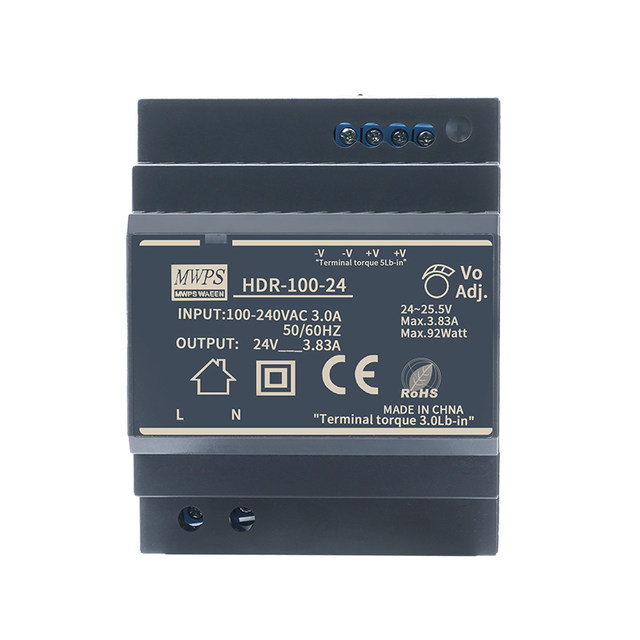 
Shenzhen Mingwei HDR-15W30W60W rail type 220V to DC 12V24V5V48V15V rail power supply