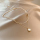 Outlet brand discount store removes cabinets from clearance, picks up leaks, double-layered pearl clavicle chain outlets women's accessories trend 1