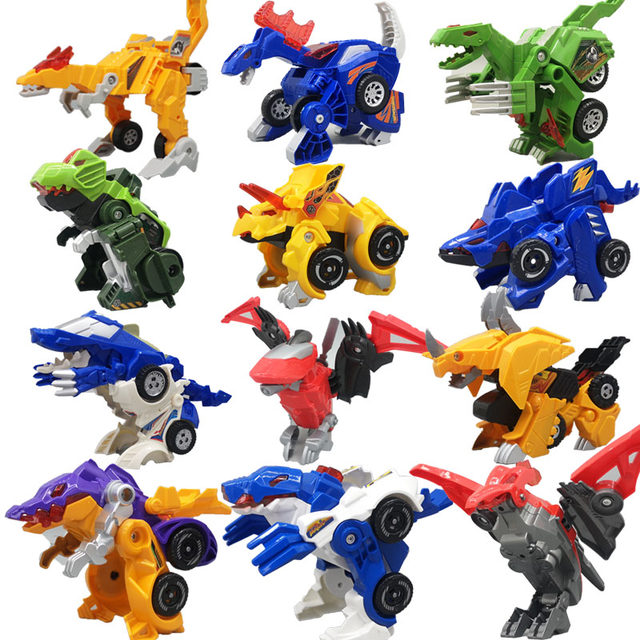 Dinosaur Transformers Car Sound and Optical Music Dragon King Kong Model Boys Puzzle Toys Children's Championship
