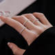 999 Silver Vegetarian Circle Ring Men and Women Gifts closed the niche lightly luxurious words couple's index finger ring
