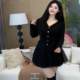 Small fat big size women's clothing autumn and winter, small mesh with high waist design, versatile slim short skirt